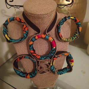 Custom made neck piece and earrings to match